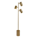 Harmony - Floor Lamp With Rotary Switch Triple Spots Block Base - Gold