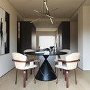 Mid Century Modern Bentwood Swivel Dining Chairs (Set of 2) - White / Walnut