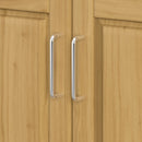 Create-A-Cart - 4 Doors Kitchen Cart - Light Wood Top