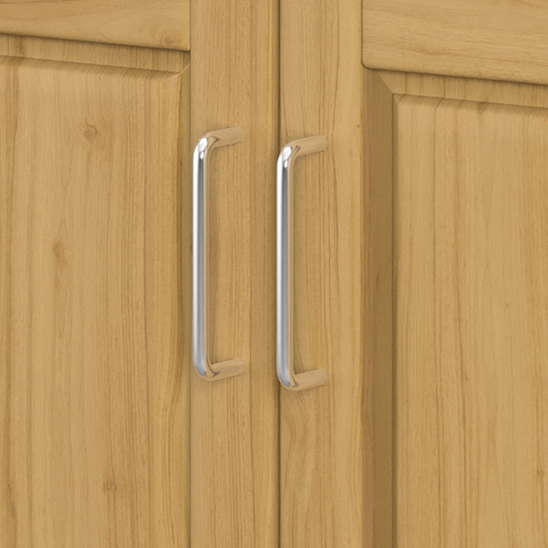 Create-A-Cart - 4 Doors Kitchen Cart - Light Wood Top