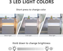 LED Nightstands, 3 Drawer For Bedroom
