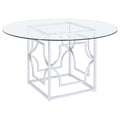 Starlight - Round Glass Top Metal Dining Table