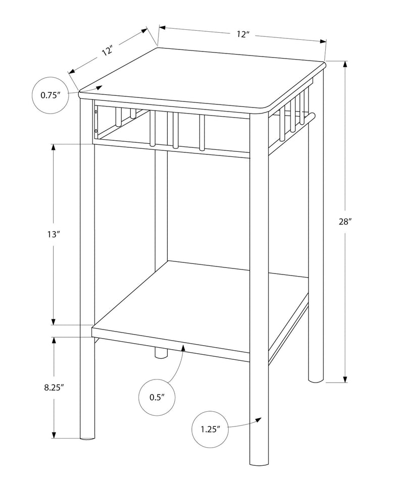 Accent Table Plant Stand Square For Living Room Tempered Glass