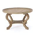 Elegant Coffee Table With Rimmed Top And Curved Design