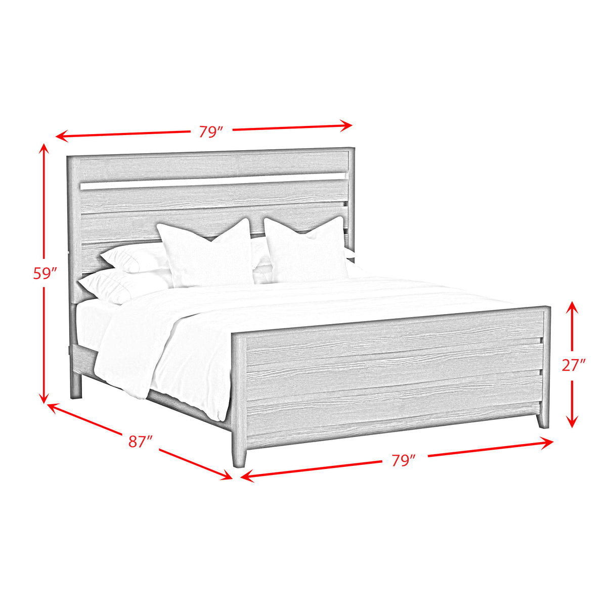Tobias Bed With LED in Black by Elements International, view 7