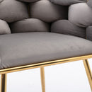 Luxury Modern Simple Leisure Velvet Single Sofa Chair Bedroom Lazy Person Household Dresser Stool Manicure Table Back Chair