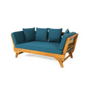 Outdoor Acacia Wood Expandable Daybed With Cushions