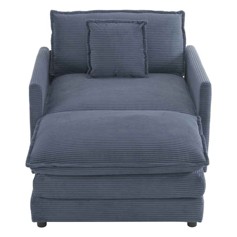 Modern Modular Sofa With Side Storage Pockets For Living Room