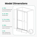 Semi Frameless Double Sliding Shower Door With Tempered Glass