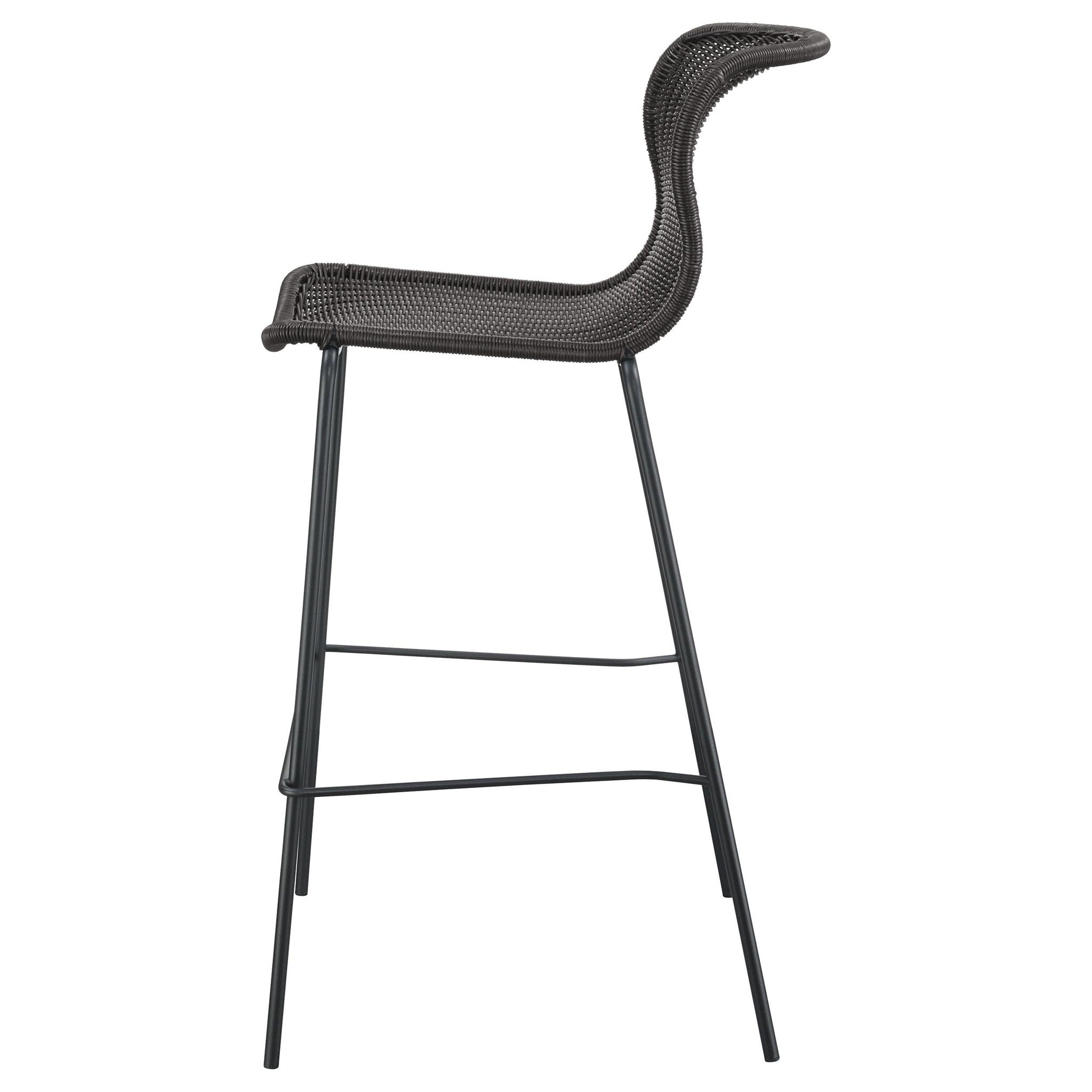 Mckinley Faux Rattan Metal Bar Chair Brown (Set of 2) - Atlantic Fine Furniture Melbourne FL