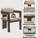 Destin - Side Chair - Light Gray Fabric & Walnut