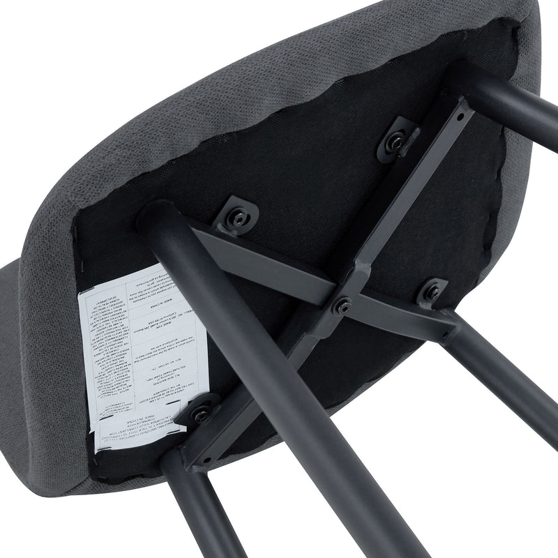 Modern Black Pu Bar Chair Rounded Backrest (Set of 2)