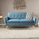 Modern Loveseat Sofa With Button Tufted Backrest