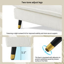 L Shaped Convertible Sectional Sofa 4 Seat Tufted Couch Set With Two Tone Adjust Legs Cloud Movable Ottoman