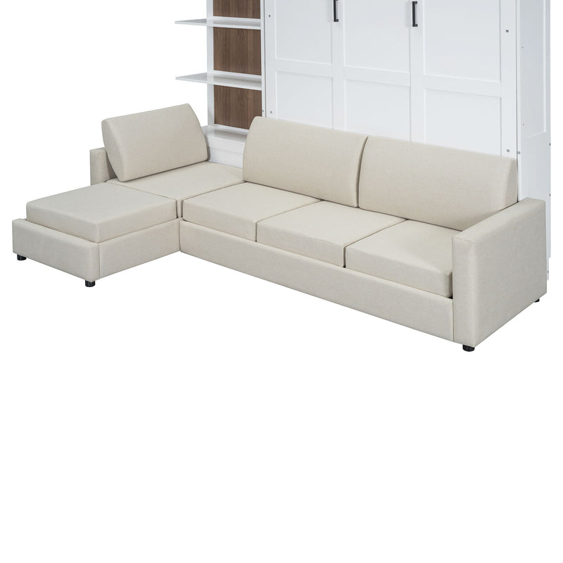 Murphy Bed With Sofa And Shelves