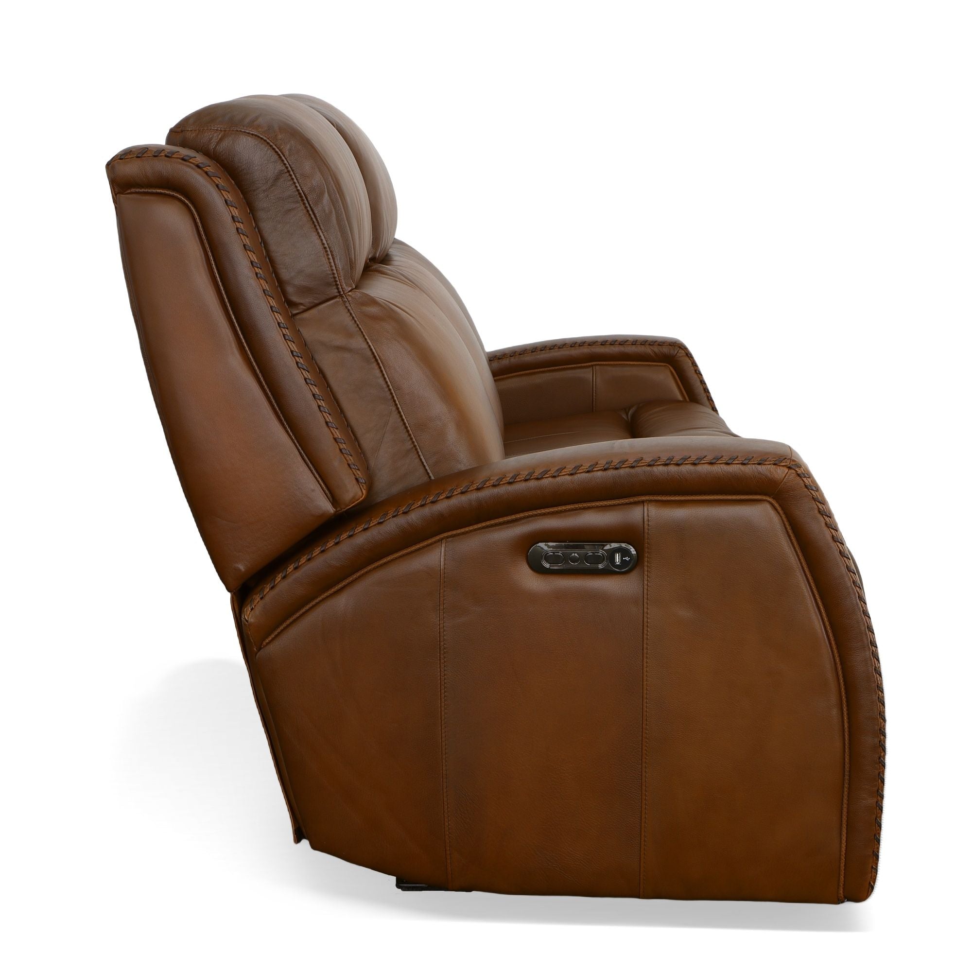 Mustang - Power Sofa With Power Headrest - Rust