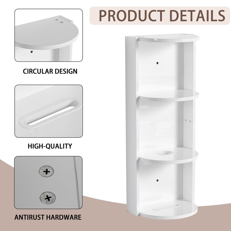 Bathroom Wall Mounted Storage Rack With Float Mounting Design