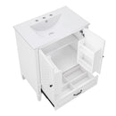 Vintage Style Bathroom Vanity With Sink, Multi Functional Storage, Soft-Closing Door