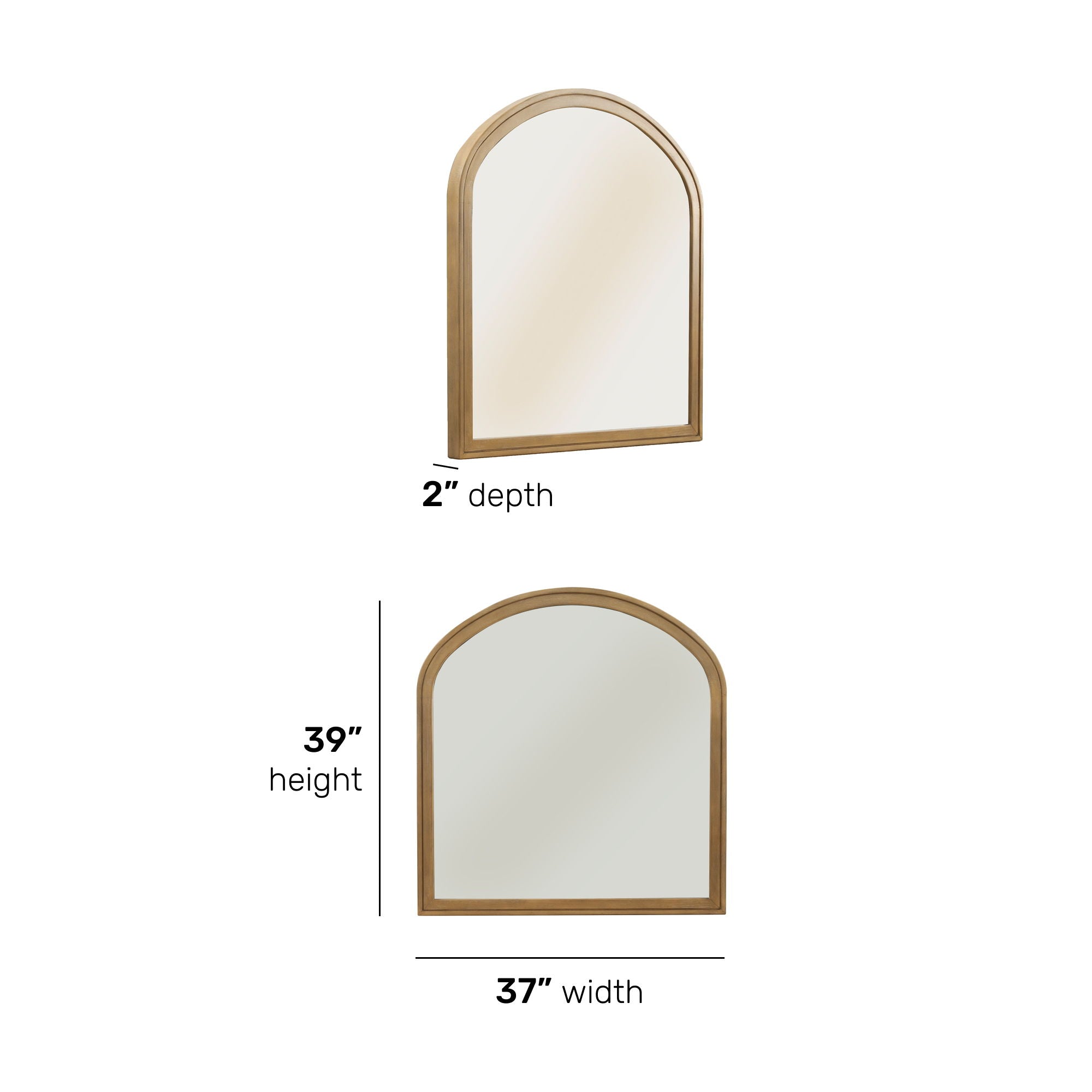 Normandy - Mirror - Light Brown