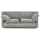 Modern Corduroy Loveseat Sofa With 4 Pillows