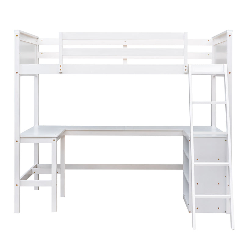 Loft Bed With Shelves With Desk
