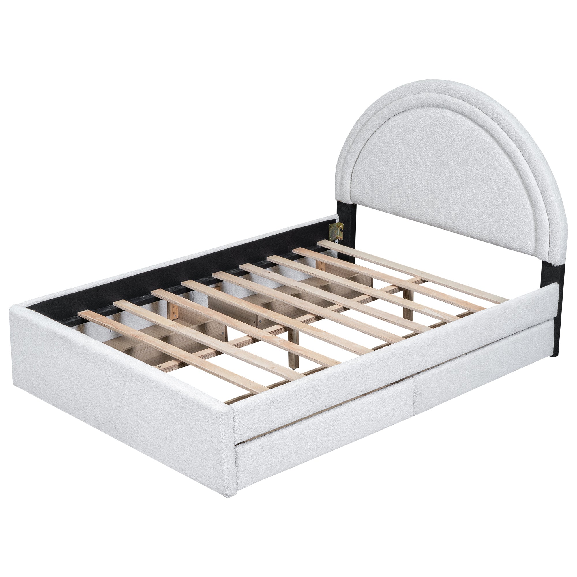 Teddy Upholstered Platform Bed With Four drawers, Full - Atlantic Fine Furniture Melbourne FL