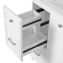 Bathroom Vanity With Sink, Soft Close Doors, Adjustable Shelves