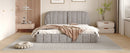 Elegant Design Upholstered Platform Bed