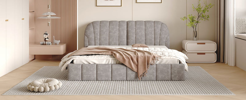 Elegant Design Upholstered Platform Bed