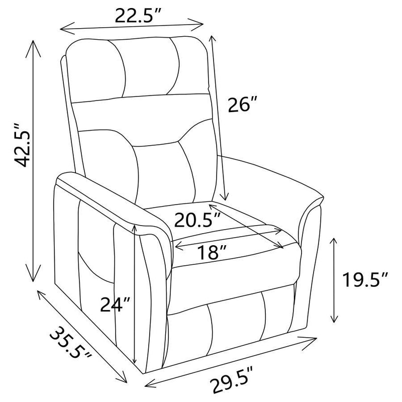 Henrietta - Upholstered Power Lift Massage Chair