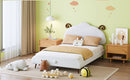 Upholstered Platform Bed With Sheep Shaped Headboard