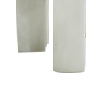 Outdoor Round Top Side Table / End Table, Living Room Accent Table - Antique White