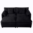 Modern Comfy Deep Seat Modular Sectional Sofa Cloud Couch With Ottoman