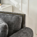 2 Seater Sofa With Rolled Arms, Tufted Upholstered Couch