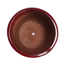 3 Pieces Ceramic Flowerpot, Planter For Patio & Garden Or Windowsills - Bean Paste Red