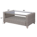 Greeley - Patio Set - Gray Fabric & Gray Finish - Atlantic Fine Furniture Inc