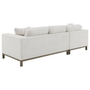 Geneva - Boucle Upholstered Sectional Chaise Sofa - Sand