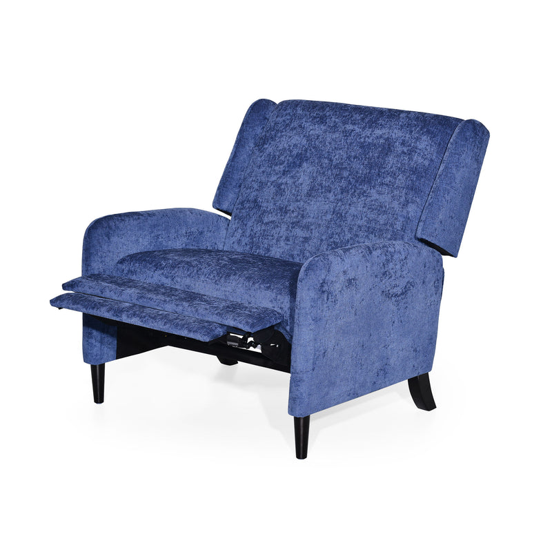 Oversized Textured Fabric Pushback Recliner