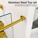 Frameless Single Sliding Shower Door With Clear Tempered Glass