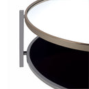 Edith - 2 Piece Occasional Table Set, Coffee Table & End Table - Dark Nickel