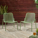 Outdoor Iron Chair With Mesh Design