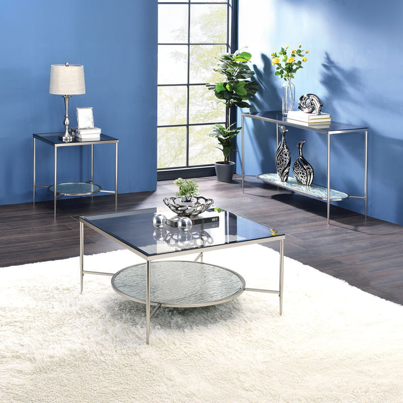 Adelrik - Sofa Table - Glass & Chrome