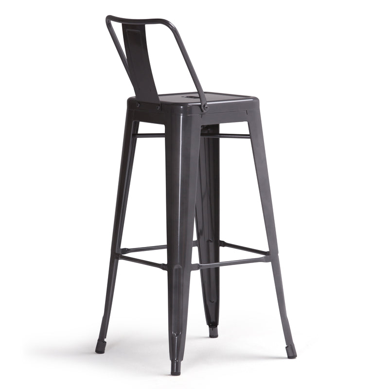 Rayne - Curved Back Metal Stool (Set of 2)