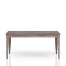 Rustic Dining Table Two Storage Drawers And Leaf - Gray