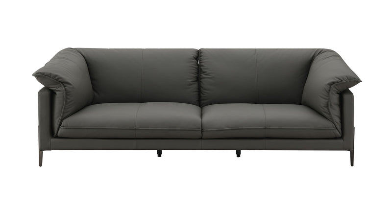 Tadi - Top Grain Leather Loveseat - Black