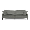 Contemporary 3 Seater Sofa With Plush Upholstery - Gray