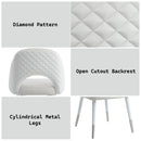 Zemirah - Side Chair (Set of 2) - White Velvet & White Gloss