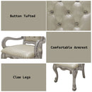Dresden - Arm Chair (Set of 2) - PU & Bone White Finish - Atlantic Fine Furniture Inc