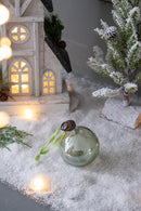 Long Neck Ball Ornaments, Glass Decorative Hanging Ball Christmas Tree Ornaments For Holiday Party Decorations (Set of 12) - Green