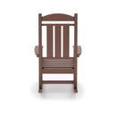 Traditional Porch Rocker Classic HDPE Poly Lumber For Porch, Patio, And Garden Comfort